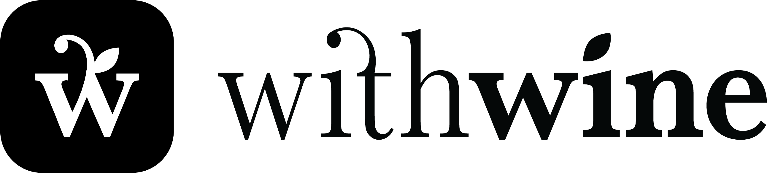 new black logo withwine